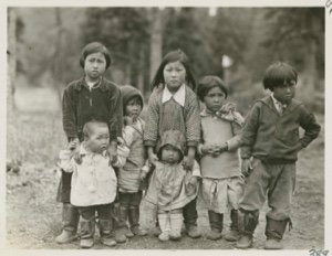 Image of Miriam Flowers and Eskimo children